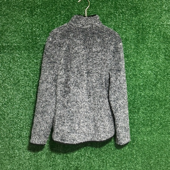Fila Gray Teddy Jacket Plush Sherpa Stand-Up Collar - Picture 5 of 5